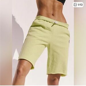 Free People Movement For the Win Long Shorts in Lime Size Small New
